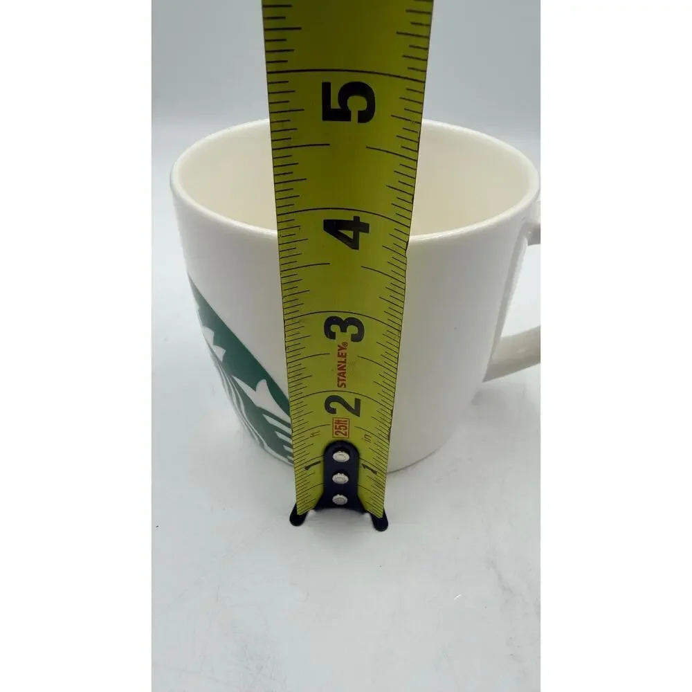 2016 Starbucks Classic White/green Mermaid Wide 16 Oz Coffee Mug Cup